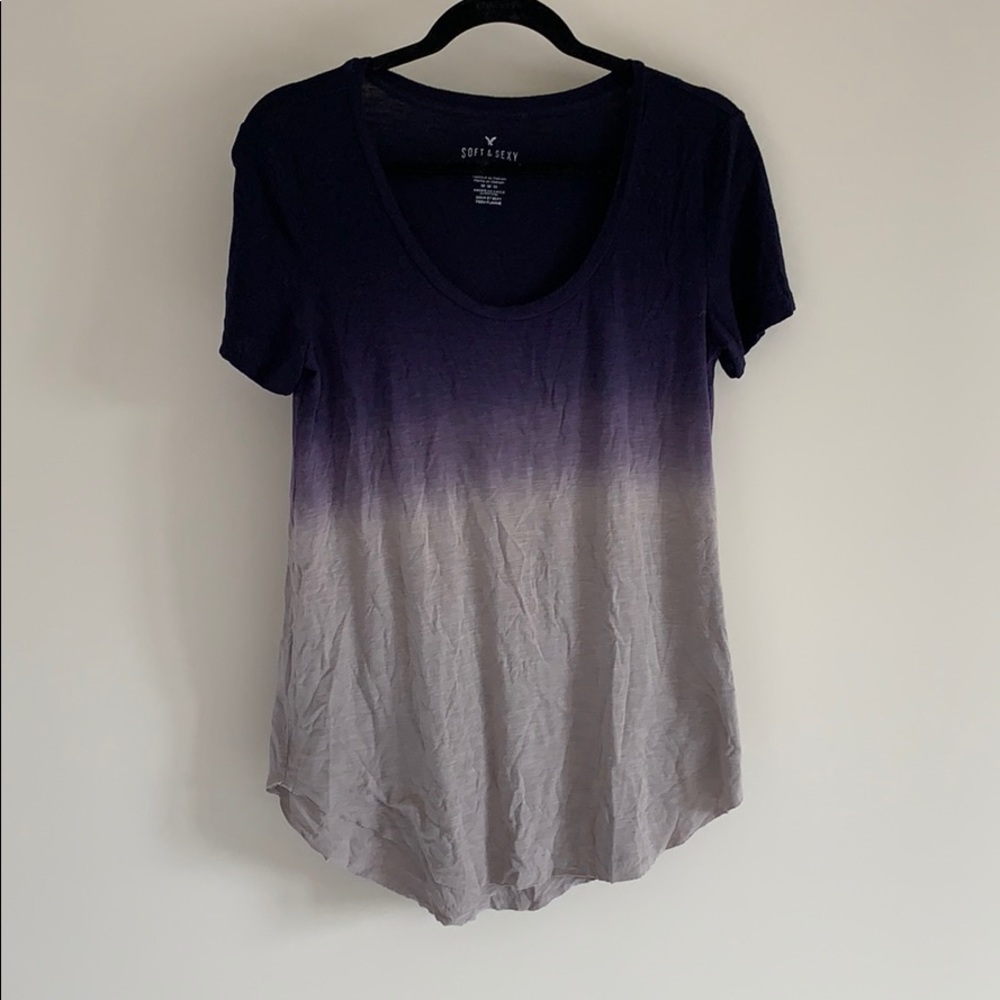 American Eagle Ombré Slub Tee